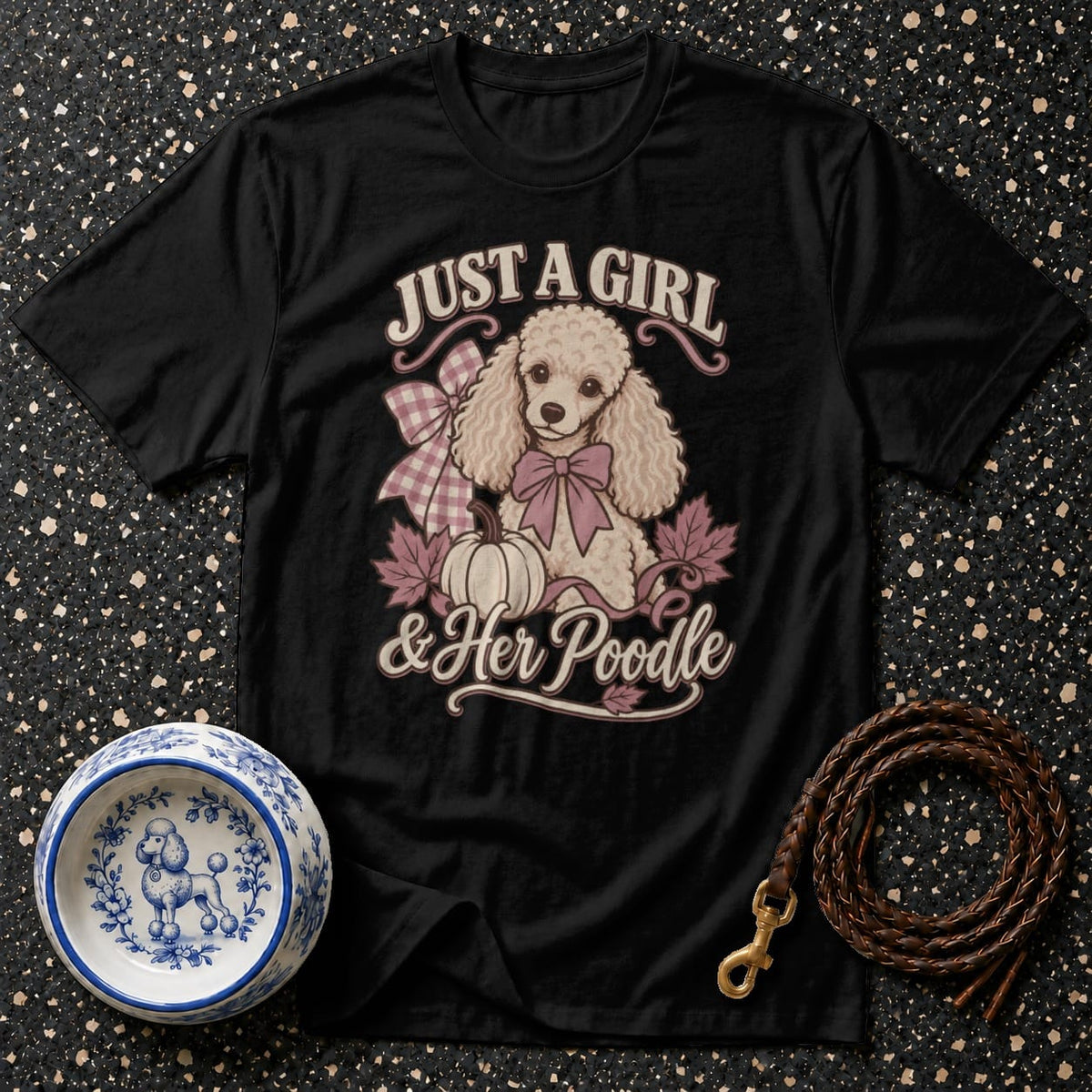 T-shirt Girl And Her Poodle T-Shirt Poodle Mom T-Shirt | Just a Girl & Her Poodle