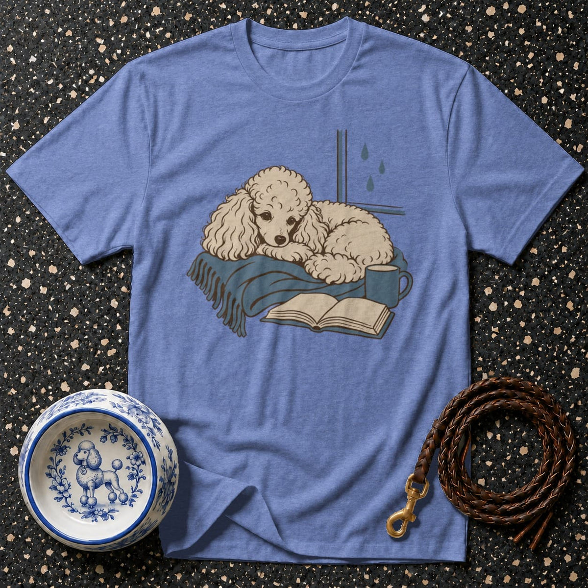 T-shirt Cozy Rainy Day Poodle T-Shirt Cozy Poodle T-Shirt | Cozy Dog Lover Apparel