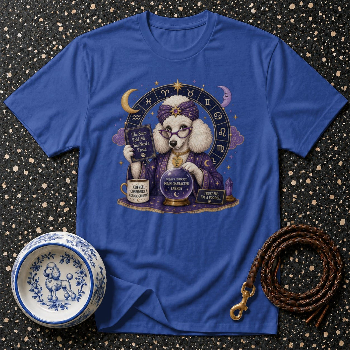 T-shirt Cosmic Fortune Poodle T-Shirt Poodle Fortune Teller T-Shirt | Cosmic Dog Lover Gift